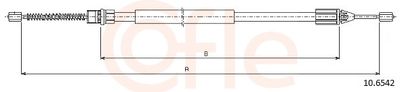 Cable Pull, parking brake COFLE 10.6542