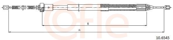 COFLE 10.6545 Cable Pull, parking brake