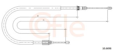 Cable Pull, parking brake COFLE 10.6698