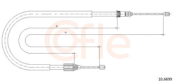 COFLE 10.6699 Cable Pull, parking brake