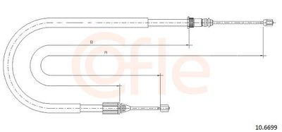 Cable Pull, parking brake COFLE 10.6699