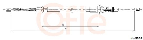 COFLE 10.6853 Cable Pull, parking brake