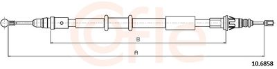 Cable Pull, parking brake COFLE 10.6858