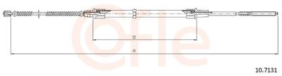 Cable Pull, parking brake COFLE 10.7131