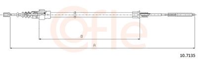 Cable Pull, parking brake COFLE 10.7135
