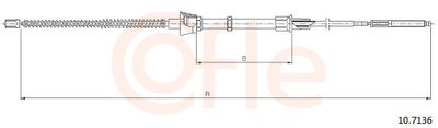 Cable Pull, parking brake COFLE 10.7136