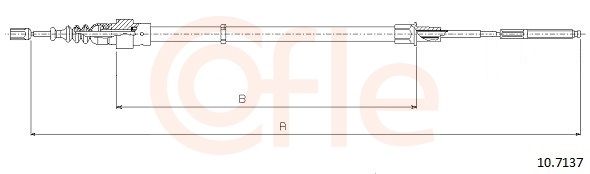 COFLE 10.7137 Cable Pull, parking brake