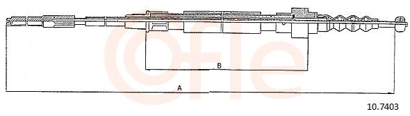 COFLE 10.7403 Cable Pull, parking brake