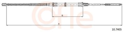 Cable Pull, parking brake COFLE 10.7405