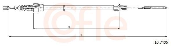 COFLE 10.7406 Cable Pull, parking brake