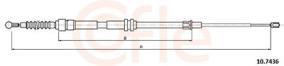 Cable Pull, parking brake COFLE 10.7436