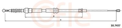 Cable Pull, parking brake COFLE 10.7437