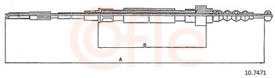 Cable Pull, parking brake COFLE 10.7471