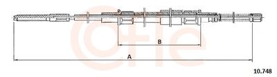 Cable Pull, parking brake COFLE 10.748