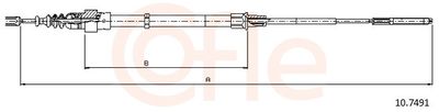 Cable Pull, parking brake COFLE 10.7491