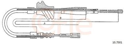 Cable Pull, parking brake COFLE 10.7501