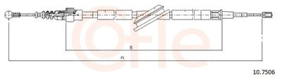 Cable Pull, parking brake COFLE 10.7506