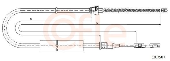 COFLE 10.7507 Cable Pull, parking brake