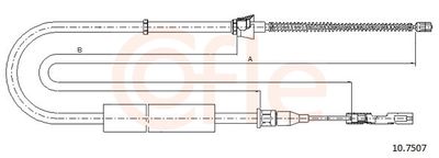 Cable Pull, parking brake COFLE 10.7507
