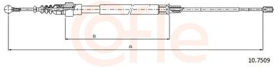 Cable Pull, parking brake COFLE 10.7509