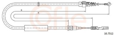 Cable Pull, parking brake COFLE 10.7512