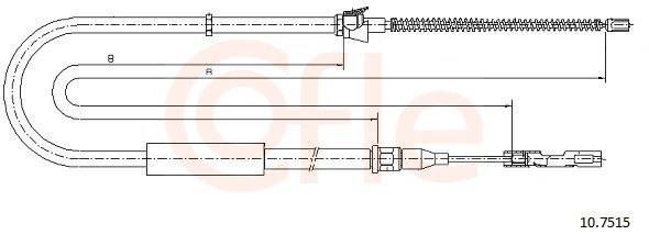 COFLE 10.7515 Cable Pull, parking brake