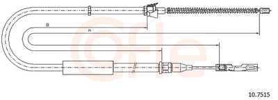 Cable Pull, parking brake COFLE 10.7515
