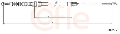 Cable Pull, parking brake COFLE 10.7517
