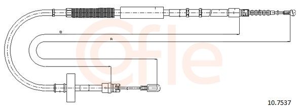 COFLE 10.7537 Cable Pull, parking brake