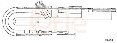 Cable Pull, parking brake COFLE 10.753