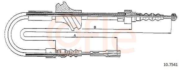 COFLE 10.7541 Cable Pull, parking brake