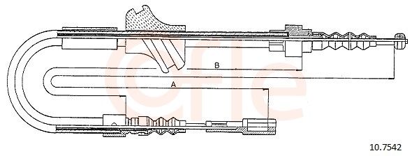 COFLE 10.7542 Cable Pull, parking brake
