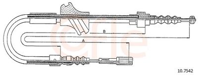 Cable Pull, parking brake COFLE 10.7542