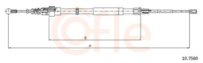 Cable Pull, parking brake COFLE 10.7560