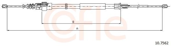 COFLE 10.7562 Cable Pull, parking brake