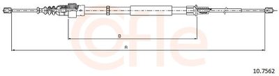 Cable Pull, parking brake COFLE 10.7562
