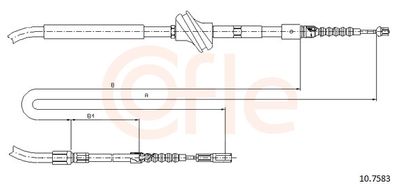 Cable Pull, parking brake COFLE 10.7583