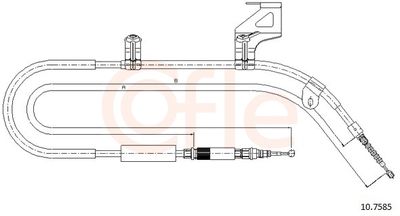 Cable Pull, parking brake COFLE 10.7585