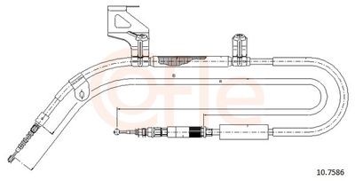 Cable Pull, parking brake COFLE 10.7586
