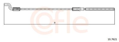 Cable Pull, parking brake COFLE 10.7621