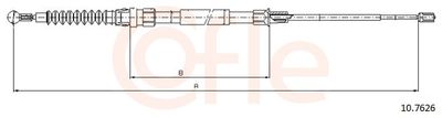 Cable Pull, parking brake COFLE 10.7626