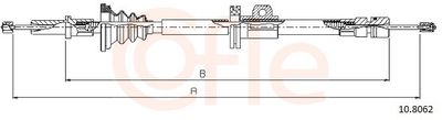 Cable Pull, parking brake COFLE 10.8062
