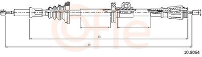 Cable Pull, parking brake COFLE 10.8064