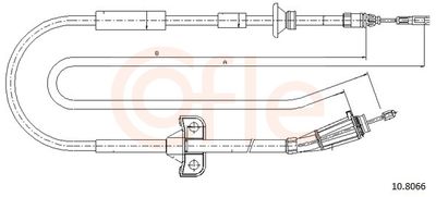 Cable Pull, parking brake COFLE 10.8066