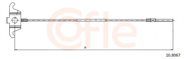 COFLE 10.8067 Cable Pull, parking brake