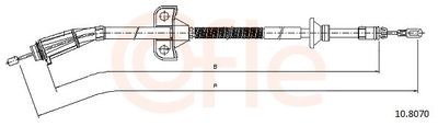 Cable Pull, parking brake COFLE 10.8070