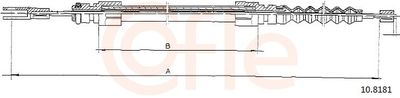 Cable Pull, parking brake COFLE 10.8181