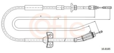 Cable Pull, parking brake COFLE 10.8185