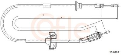 Cable Pull, parking brake COFLE 10.8187