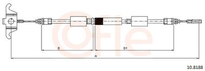 Cable Pull, parking brake COFLE 10.8188